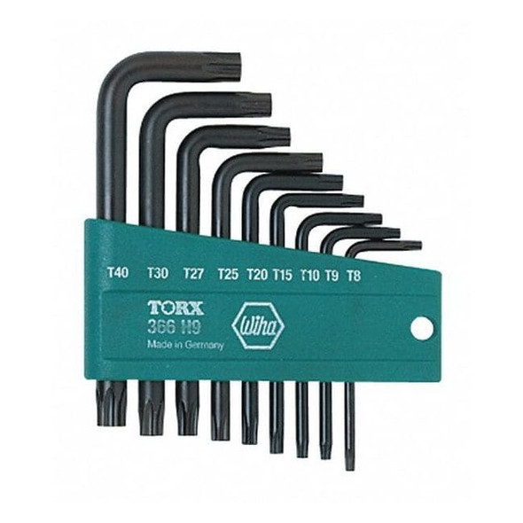 Wiha 9 Piece Torx? L-Shape Torx? Key Set, 36394 36394