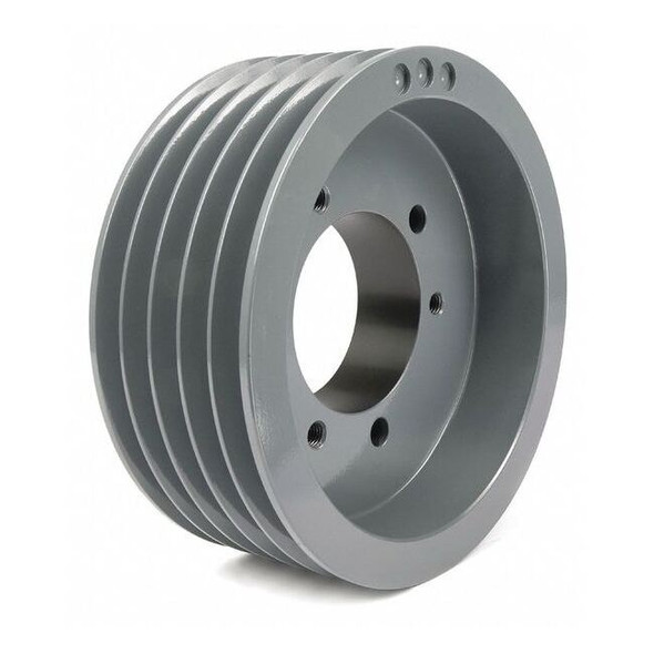7/8 in to 3-1/2 in Quick Detachable Bushed Bore 5 Groove V-Belt Pulley 8 in OD
