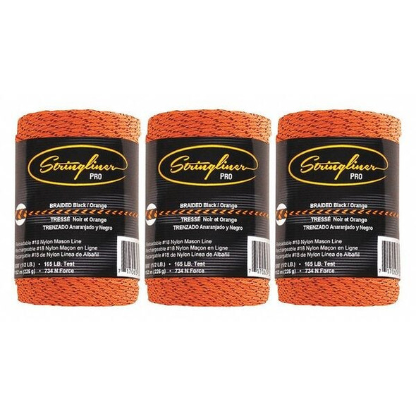 Stringliner Masons Line,Braided,500 ft. L,PK3 35491