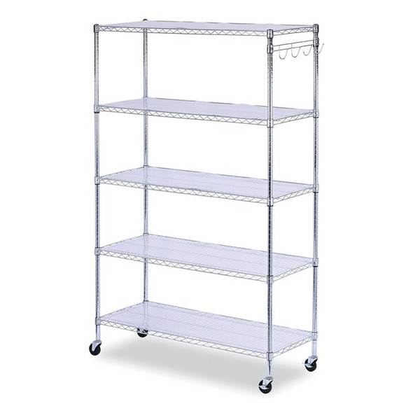 Alera Five-Shelf Wire Shelving Kit,48 W x 18 D SW654818SR