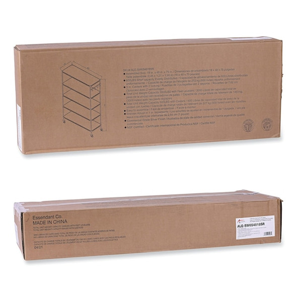 Alera Five-Shelf Wire Shelving Kit,48 W x 18 D SW654818SR