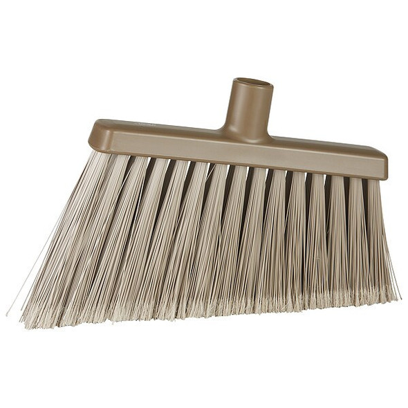 Remco 11 3/8 in Sweep Face Angle Broom, Soft, Synthetic, Brown 291666