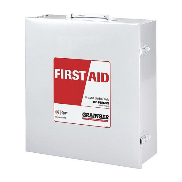 First Aid Kit and Housing, Metal 318 Components, 100 People Served