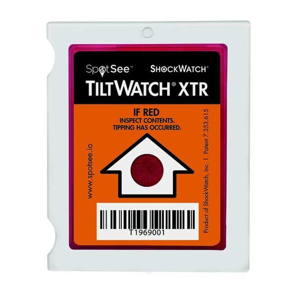 Tiltwatch Tilt Indicating Label, Yellow, PK100 24101