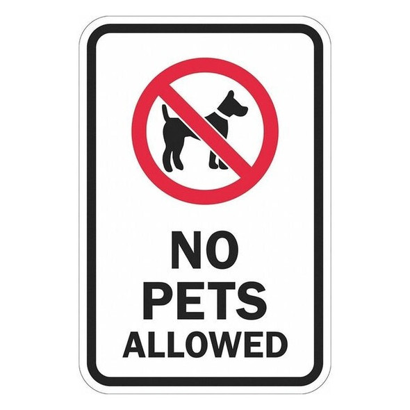 Parking Sign, 12" W, 18" H, English, Recycled Aluminum, White