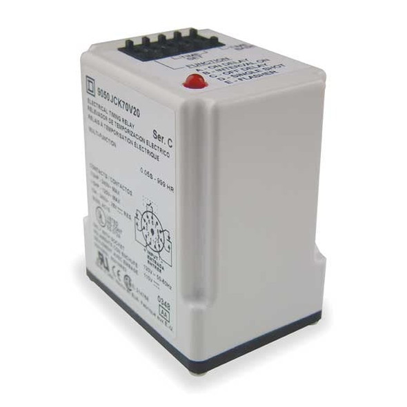 Multifunction Time Delay Relay, Octal, 9 Functions 240V AC, DPDT