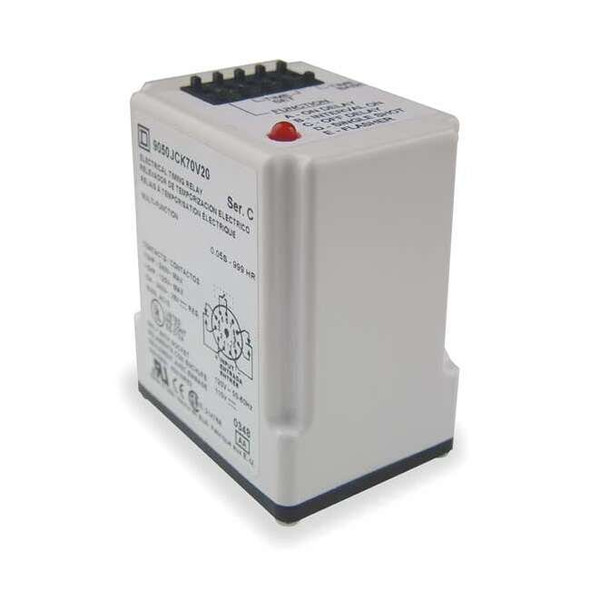 Multifunction Time Delay Relay, Octal, 9 Functions 240V AC, DPDT