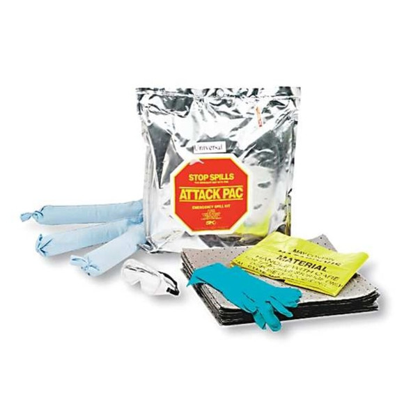 Brady Spill Kit, 7 gal Volume Absorbed per Kit, Bag, Silver SKO-ATK-GRNG