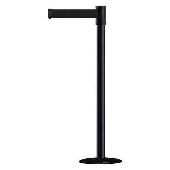 Barrier Post with Belt, 7 1/2 ft Length, 38 in Post Height, No Legend