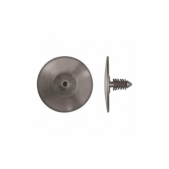 Push-In Rivet, Dome Head, 1/4 in Dia., 3/4 in L, Nylon Body, 25 PK