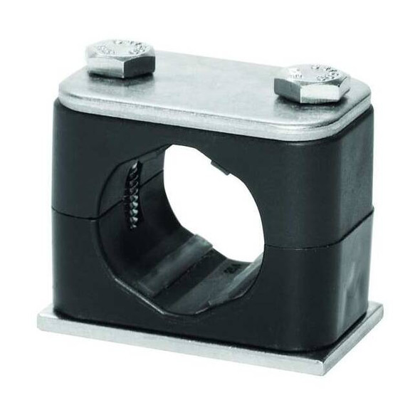 Stauff Tube Clamp,1.69in H,316 SS,Size 39/64in SP-215-ACT-DP-AS-U-W5-K-642012