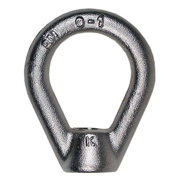 Oval Eye Nut, 1/2"-13 Thread Size, 5/8 in Thread Lg, 316 Stainless Steel, Plain