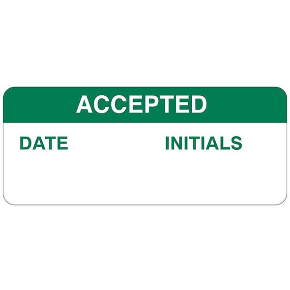 Brady Inspction Lbl, 5/8inHx1-1/2inW, Poly, PK364, 82586 82586