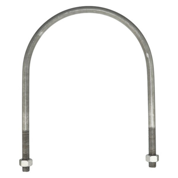 Round U-Bolt, 7-8"-9, 12 7-8 in W, 16 1-16 in H, Plain Steel  U17272.087.1200