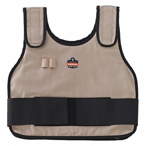 Ergodyne Cooling Vest,Khaki,Ice Packs,L/XL 6230