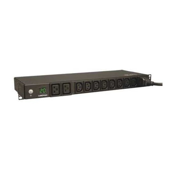Tripp Lite PDU, Surge, (8) C13, (2) C19, L6-20P, 12 ft., Black PDUMH20HV