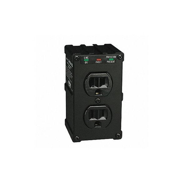 Tripp Lite Plug Adapter, Surge, 5-15R, 5-15P, 0 ft., Black ULTRABLOK