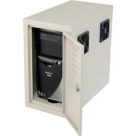 Global Industrial Orbit CPU Side Cabinet with Front/Rear Doors and 2 Exhaust Fan