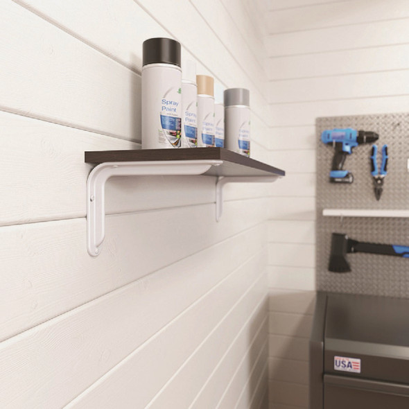 John Sterling Magnum 8 In. White Decorative Shelf Bracket