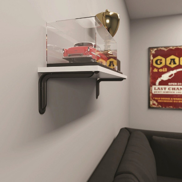 John Sterling Magnum 8 In. Black Decorative Shelf Bracket RP-0099-8BK 242108