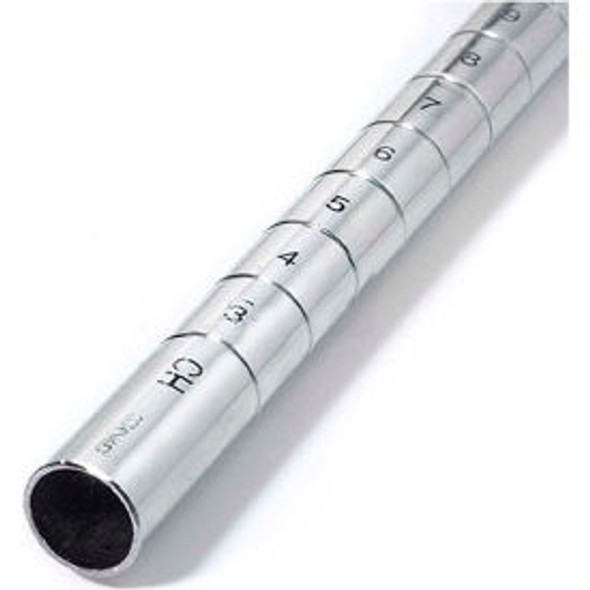 Nexel Stainless Steel Post 74""H Leveler Installed - 4 Pack