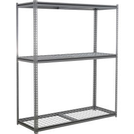 Global Industrial 3 Shelf Heavy Duty Boltless Shelving Z Beam Starter 72Wx24Dx96