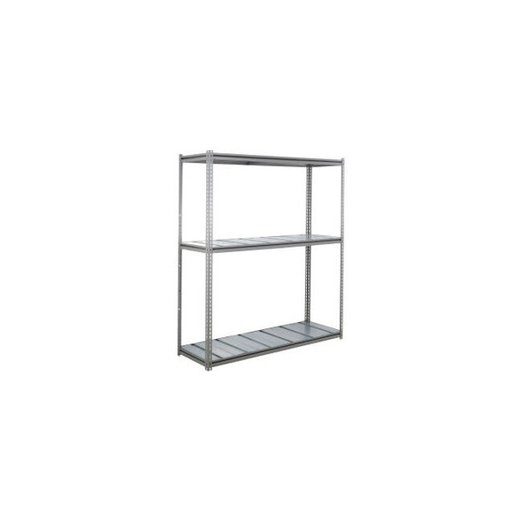 Global Industrial 3 Shelf Heavy Duty Boltless Shelving Z Beam Starter 72Wx24Dx96