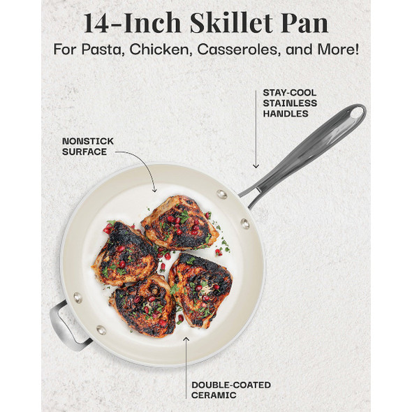 Gotham Steel Natural Collection 14 In. Fry Pan