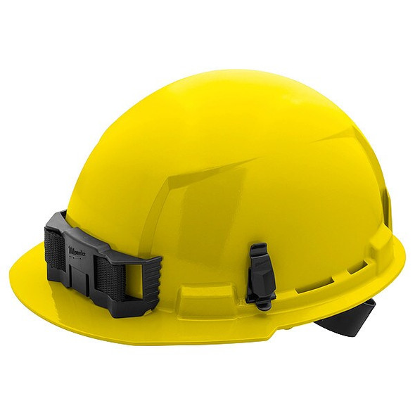 BOLT Yellow Front Brim Hard Hat w/4pt Ratcheting Suspension - Type 1, Class E