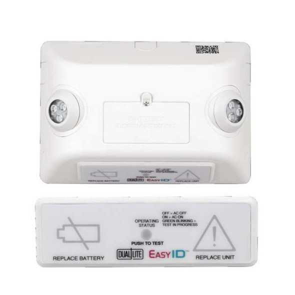 Dual-Lite Remote Head,18 V,LED,Thrmplst,White EVHCR2