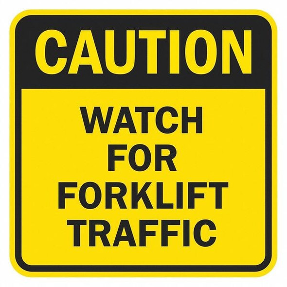 Warning Sign, 18 in H, 18 in W, Aluminum, Square, English, T1-1378-HI_18x18