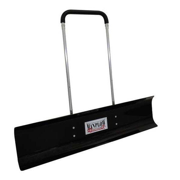 Manplow Snow Pusher, 60 in W x Plastic Blade, 50 in L Aluminum Handle RevX60