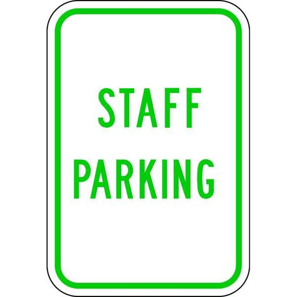 Lyle Staff Parking Sign,18" x 12, RP-119-12HA RP-119-12HA