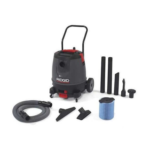 Ridgid Wet/Dry Vacuum,16 gal., Fine Dust Filter, 193 cfm, 65 HP 50338