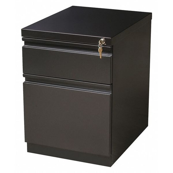 Hirsh 15" W 2 Drawer Desk Pedestal, Black 19308