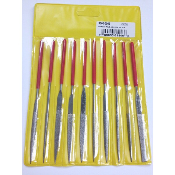 Hhip Medium Coarse Diamond Needle File Set 10 3000-0062 Hhip Medium Coarse Diamond Needle File Set 10 3000-0062