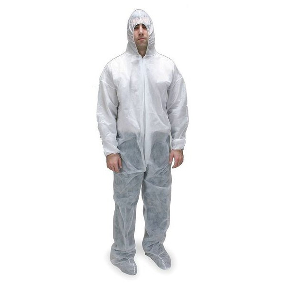Condor Coveralls,3XL,Wht,Polypropylene,PK25 2KTP3 Condor Coveralls,3XL,Wht,Polypropylene,PK25 2KTP3