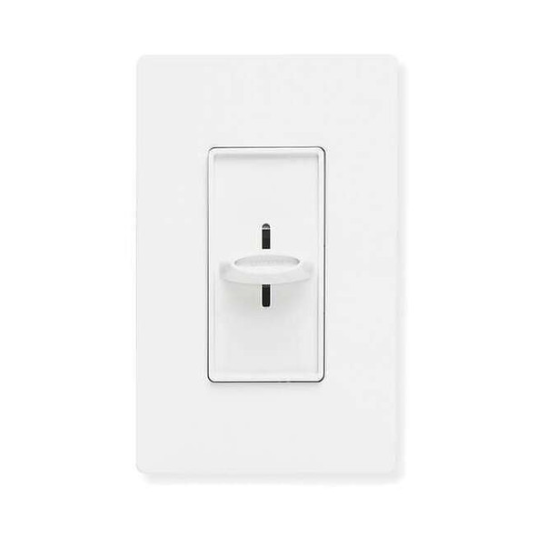 Lutron Lighting Dimmer, Slide, 1-Pole, Rocker, 120V SELV-300P-WH