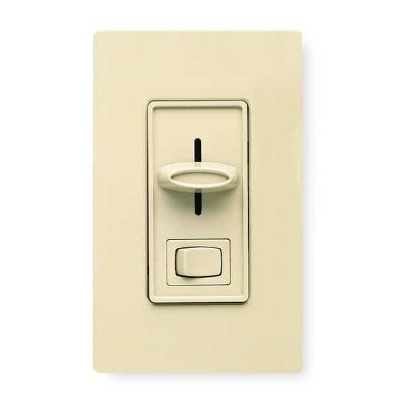 Lutron Lighting Dimmer, Slide, 1-Pole, Rocker, 120V SELV-300P-WH