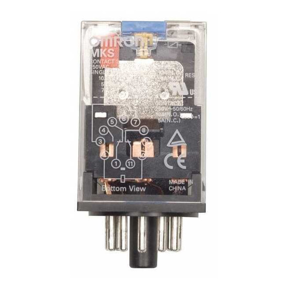 Omron Plug-In, General Purpose Relay, Octal, 10 A, 8 Pins, Plug-in MKS2PIDC12