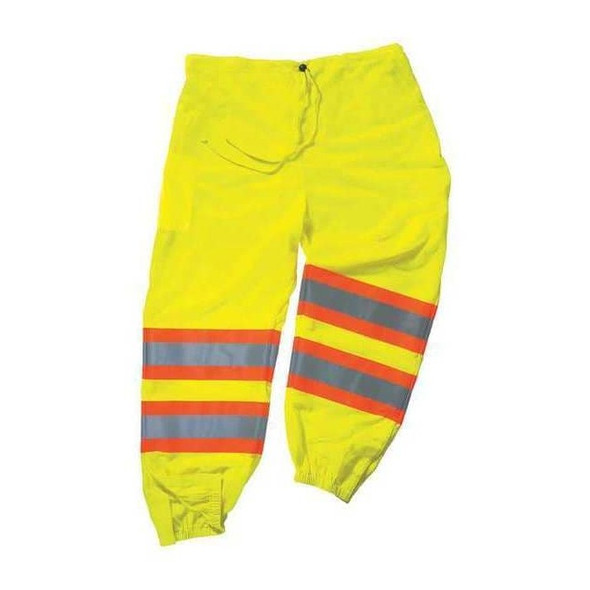 Ergodyne 4XL/5XL Class E Two-Tone Pants, Lime 8911