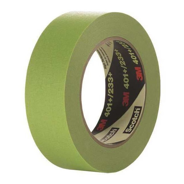 3m Painter's Tape, 36 mm W x 55 m L, 6.7 mil Thick, Green, Rubber Adhesive 401+