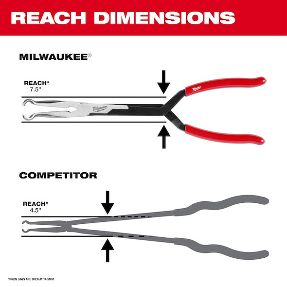 Milwaukee Tool 3 pc. Long Reach Hose Grip Pliers Set 48-22-6563
