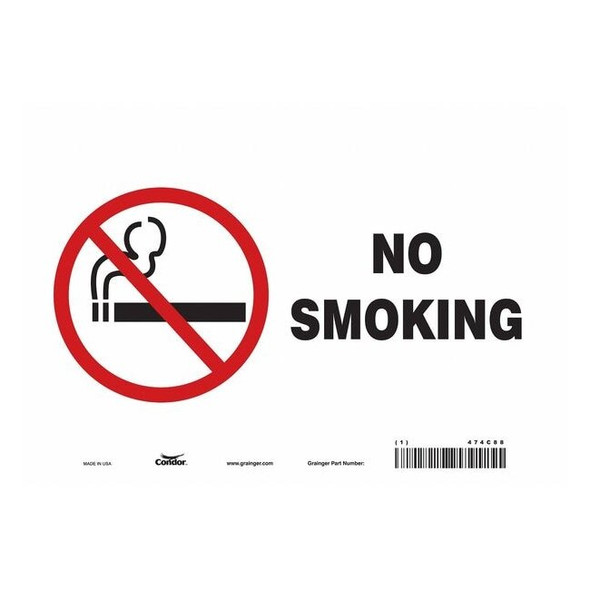 Safety Sign, 7" H, 10" W, Vinyl, Vertical Rectangle, English, 474C88
