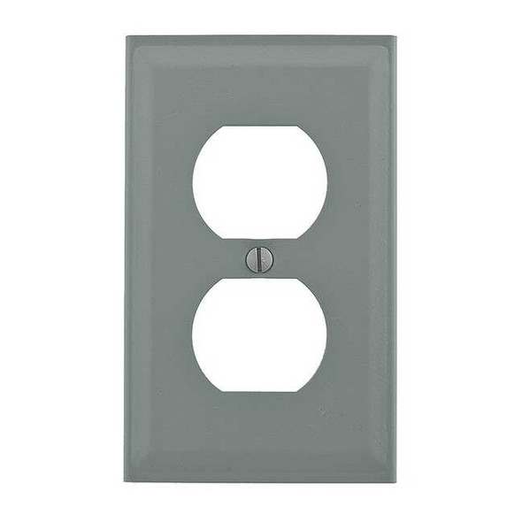 Hubbell Wiring Device-Kellems Single Receptacle Cover,Ivory HBL3043BEIV