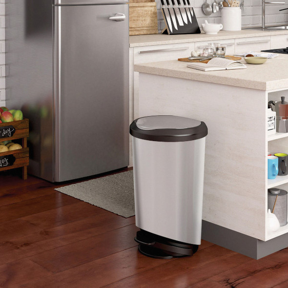 Curver Tondo 11 Gal. Step Trash Bin 242960 610756