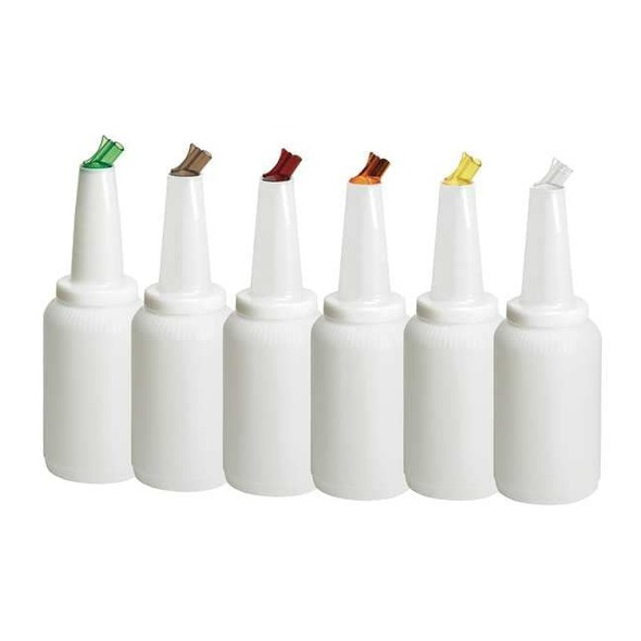 Tablecraft Six-Piece Pourer Set, 1/2 Gallon Assorted Colors,PK6 8064A