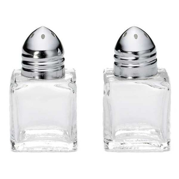 Tablecraft Salt and Pepper Shaker,2 in H,Glass,PK24 30S&P Tablecraft Salt and Pepper Shaker,2 in H,Glass,PK24 30S&P