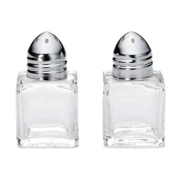Tablecraft Salt and Pepper Shaker,2 in H,Glass,PK24 30S&P
