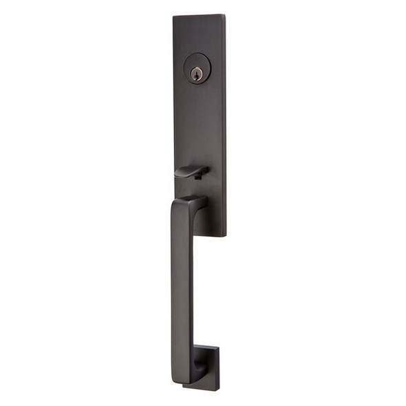 Emtek Flat Black,Handleset,4818STUUS19RH 4818STUUS19RH